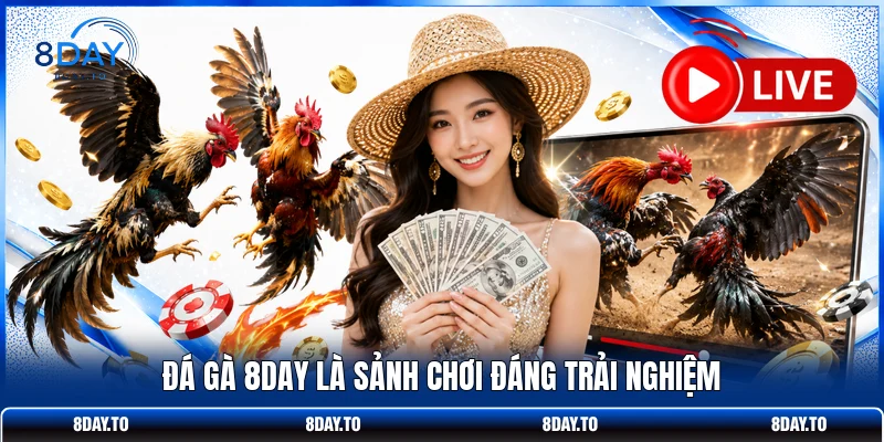 Đá gà 8DAY là sảnh chơi đáng trải nghiệm